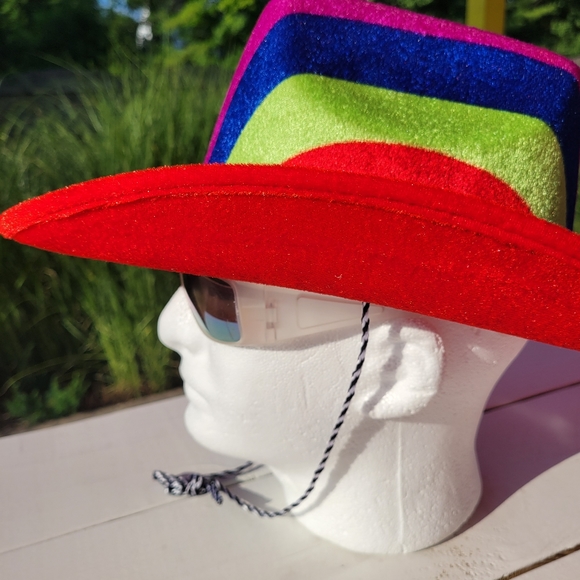 Rainbow Cowboy Hat ~ LGBTQ ~ Rainbow ~ Unisex ~ Festival ~ Parade~ Pride! - Picture 13 of 16